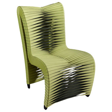 Seat Belt Dining Chair, High Back, Green