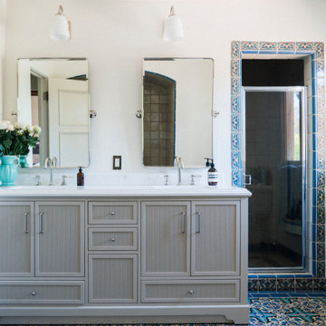 North Tustin Primary Bathroom with Original 1930s Tile