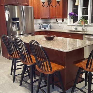 Traditional Cherry Kitchen Transitions with Modern Style