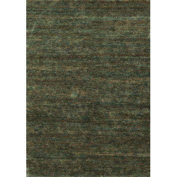 Eco-Friendly Natural Hand Knotted Soft Jute Intrigue Area Rug, Slate, 8'6"x11'6"