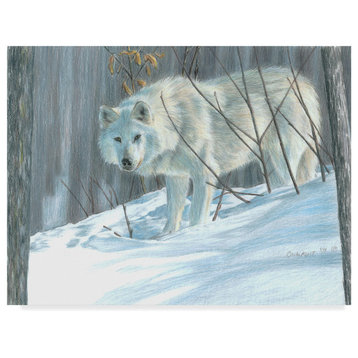 Carla Kurt 'Winter Wolf In Landscape' Canvas Art