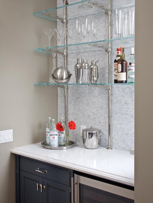 Glass Shelves Bar Ideas, Pictures, Remodel and Decor
