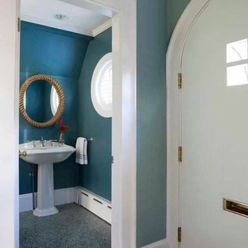 Lightened-Up Newton Tudor: Powder Room
