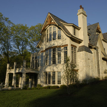 Exterior featuring Oakfield Rustic Rubble Tumbled with Graduated Slate Roof