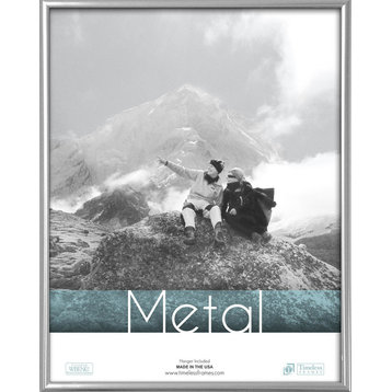 Metal Picture Frame, Silver, 8.5''x11''