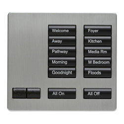 Lutron tabletop keypad from the architectural metal finish collection - Lighting