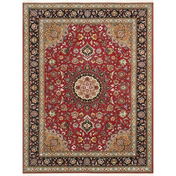 Pasargad Home Baku Hand-Knotted Silk and Wool Rug, 5'1"x6'11"