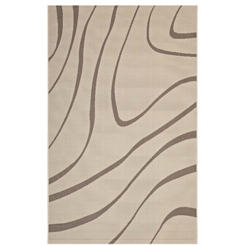 Surge Swirl Abstract 5'x8' Indoor and Outdoor Area Rug