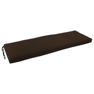 60"x19" Twill Bench/Loveseat Cushion, Chocolate Brown