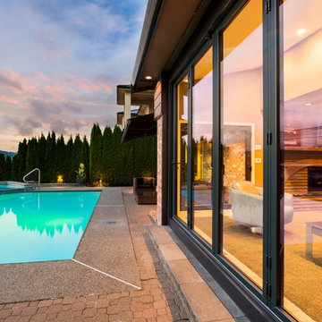 Renton Remodel: Weather Performing Living Room Remodel with NanaWall Glass Doors