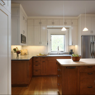 Cherry and White Custom Kitchen Remodel Council Crest Portland