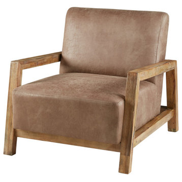 INK+IVY Accent Chair Mid-Century Modern Easton Low Profile Lounge Chair, Taupe