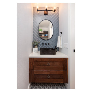 Lake Desire Whole House Remodel - Transitional - Powder Room - Seattle ...