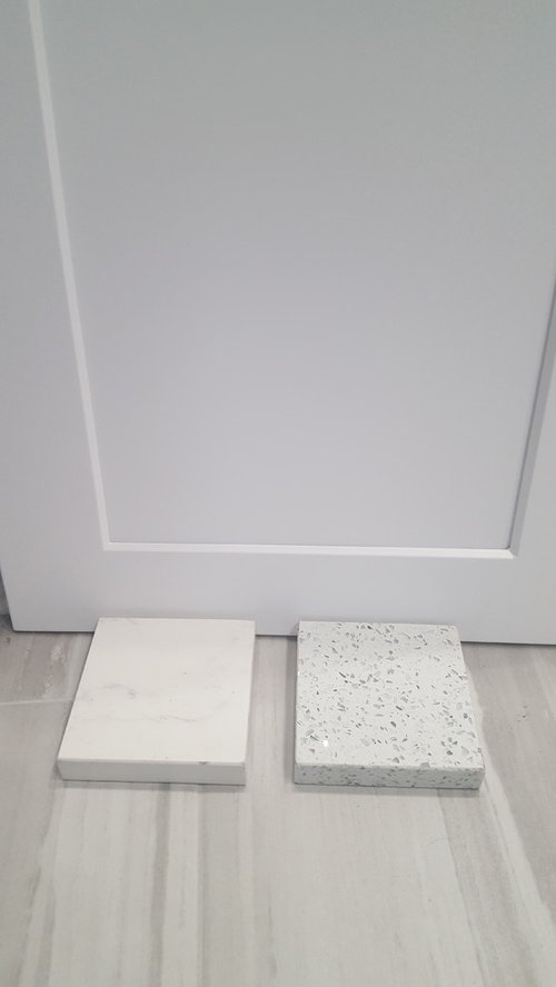 Quartz Counter Color Sparkle Or White, White Quartz Countertops With Little Grey Veins
