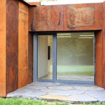 Modern Corten Steel Residence — European Wood Windows & Doors