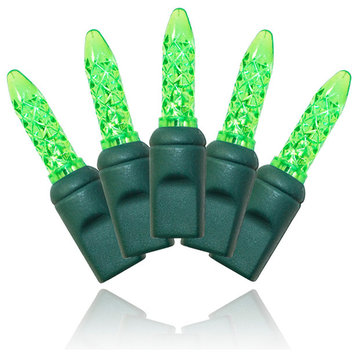 70-Piece M5 Faceted Green LED Light Set With In-Line Rectifer