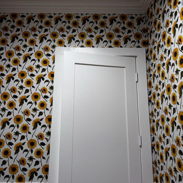 Powder room wallpaper installation Miami Beach, FL