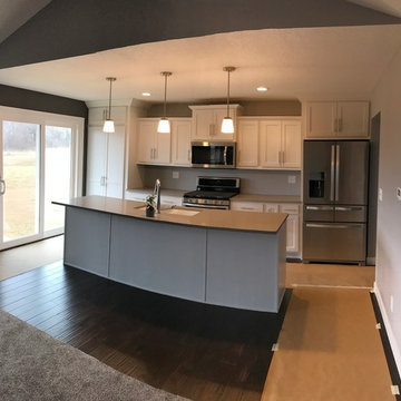 Milan, IL New Construction MSI Quartz Koch Express Cabinets White and Java