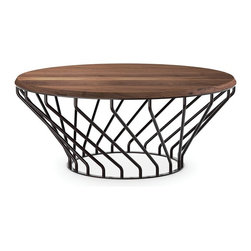 Velletri Black 92cm Solid Wood Indoor Coffee Table by Glid Studio for Huset - Coffee Tables