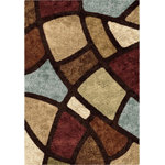 Orian - Orian Impressions Shag Circle Bloom Area Rug, Brown, 5'3"x7'6" - Enliven your floor with Impressions Shag's bold designs and neutral hues of nature. This collection will fill a room with dramatic color, unique style and super soft texture underfoot. This collection offers appealing geometric patterns  that will blend well with any home decor and the variety of colors will help bring any space together beautifully.