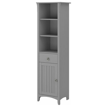 Bush Furniture Salinas Tall Narrow Bookcase Cabinet