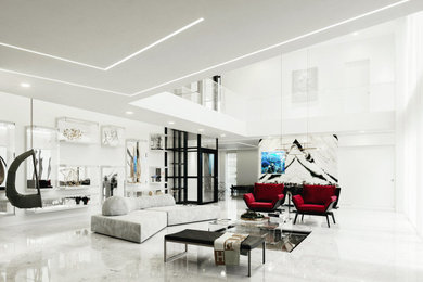 Trendy living room photo in Other