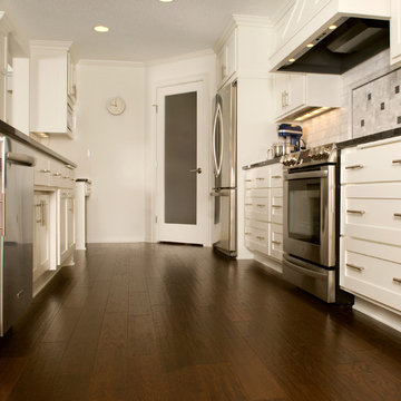Galley Kitchen with Breakfast Bar
