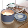 Sagebrook Home Outdoor Citronella Candle In Ceramic, Blue Candle holder Tealight