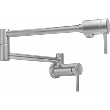 Delta Contemporary Wall Mount Pot Filler, Arctic Stainless, 1165LF-AR
