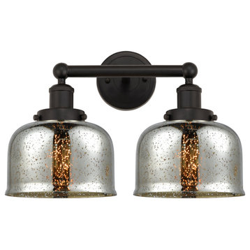 Edison Large Bell 16" Bath Vanity Light, Oil Rubbed Bronze, Mercury