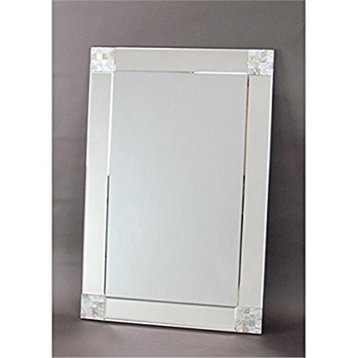 Wayborn  Pebble Shell Mother of Pearl Beveled Accent Mirror