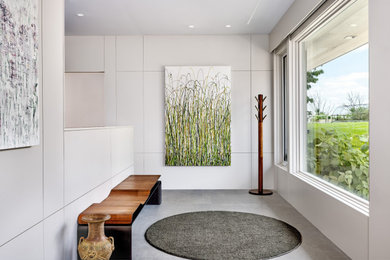 Entryway - contemporary entryway idea in Bridgeport