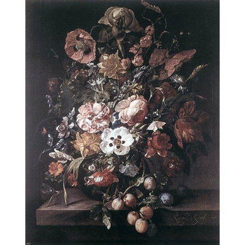 Rachel Ruysch Bouquet in a Glass Vase, 20"x25" Wall Decal Print