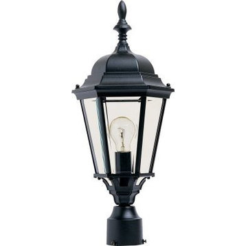 Maxim Lighting 1005BK Westlake Cast 1-Light Outdoor Pole/Post Lantern, Black, Bl