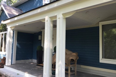 Transform widow's walk into ellipse shaped front porch