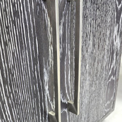 Black Cerused White Oak Nighstand - Storage Cabinets