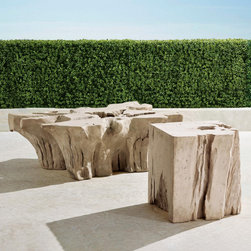 Root Tables in White Finish - Patio Furniture And Outdoor Furniture