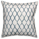 DDCG - Slate Fishnet Pattern Spun Poly Pillow, 18"x18" - This polyester pillow features a slate gray fishnet design to help you add a stunning accent piece to  your home. The durable fabric of this item ensures it lasts a long time in your home.  The result is a quality crafted product that makes for a stylish addition to your home. Made to order.