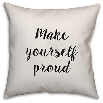 Make Yourself Proud, Throw Pillow Cover, 20"x20"