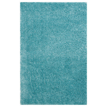 Safavieh Indie Shag Collection SGI320 Rug, Turquoise, 4' X 6'