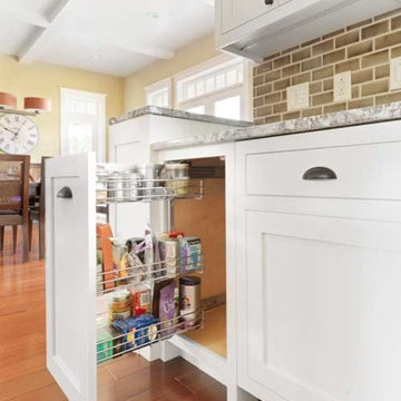 Corner cabinet and pullout options that Maximize Space