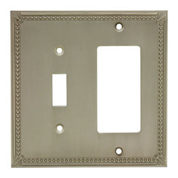 Cosmas - Cosmas Decorative Wall Plates/Outlet Cover, Satin Nickel, 44000 Series - Switch Plates And Outlet Covers