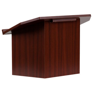 Roseto FFIF50599 Portable 27"W Wood Foldable Tabletop Lectern - Brown