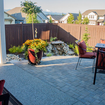 Backyard Patio and waterfall