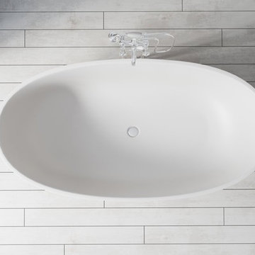 Aquatica Corelia-Wht™ Freestanding Solid Surface Bathtub