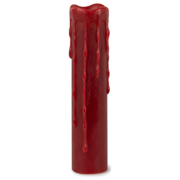 LED Wax Dripping Pillar Candle With Remote, Set of 2, 1.75"Dx8"H