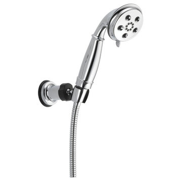 Delta H2Okinetic 3-Setting Adjustable Wall Mount Hand Shower, Chrome, 55433