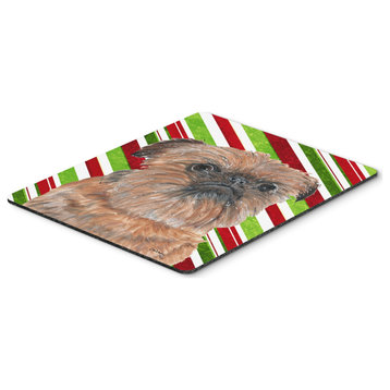Brussels Griffon Candy Cane Christmas Mouse Pad/Hot Pad/Trivet
