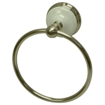 Kingston Brass Towel Ring, Brushed Nickel