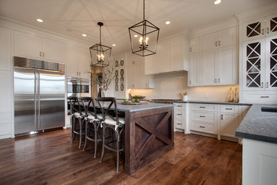 Elegant kitchen photo in Calgary